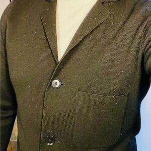 Black woven sweater/ blazer  with Button Closure